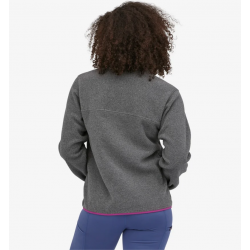 Patagonia polaire Synchilla légère Snap-T pour femmes - Nickel avec rose Amaranth Patagonia Femmes