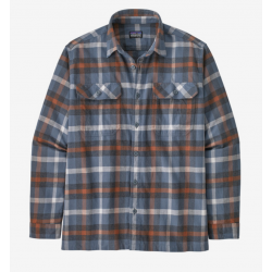 Patagonia - Men's Long-Sleeved Organic Cotton Midweight Fjord Flannel Shirt - Forage: Plume Grey Patagonia Clothing