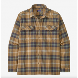 Patagonia - Men's Long-Sleeved Organic Cotton Midweight Fjord Flannel Shirt - Forage: Mojave Khaki Patagonia Clothing