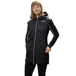 Swix Mayen Manteau Noir Matelassé Pour Femmes Swix Manteaux et vestes