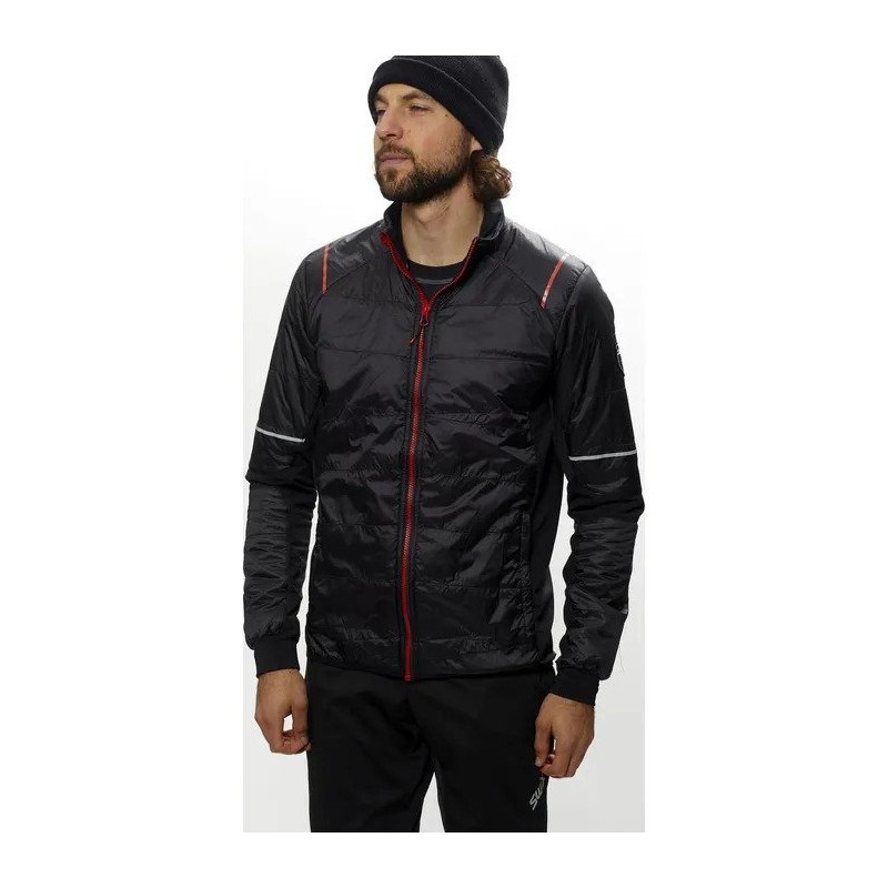 Swix Manteaux Matelassé Noir Pour Hommes Swix Manteaux et Vestes