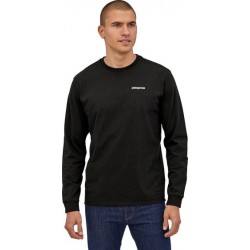 Patagonia Chandail P6 Logo Noir Pour Hommes Patagonia Hauts