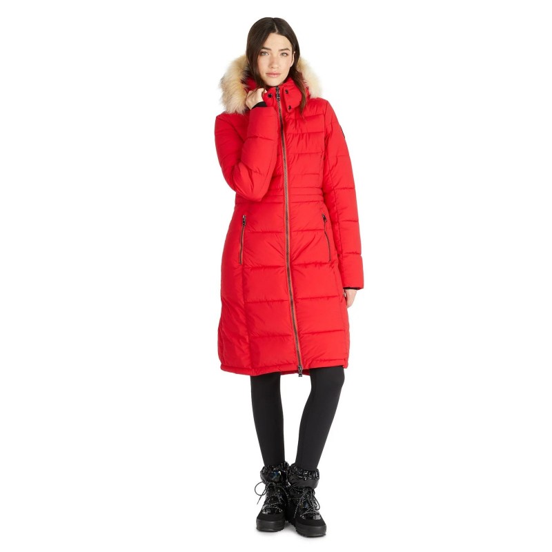 Pajar Jupiter stretch long quilted Pufer Women Red Pajar Jackets & Vests