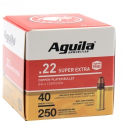 Aguila Super Extra 22 lr 40 Gr CPRN 250 Pack Aguila Rimfire