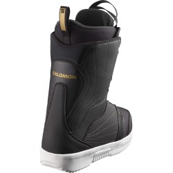 Salomon Bottes De Snow Pearl Boa Noir Blanche et Or Salomon Bottes de planche à neige