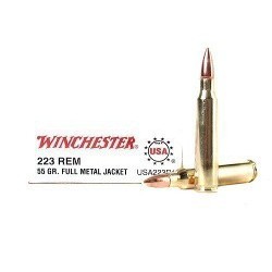 Winchester USA 223 Rem 55 gr FMJ Winchester Ammunition Ammunitions