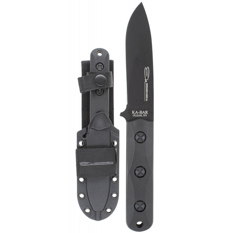 KA-BAR Ek Commando Short Drop Point Knife Straight Blade - KA-BAR - sporteque.ca
