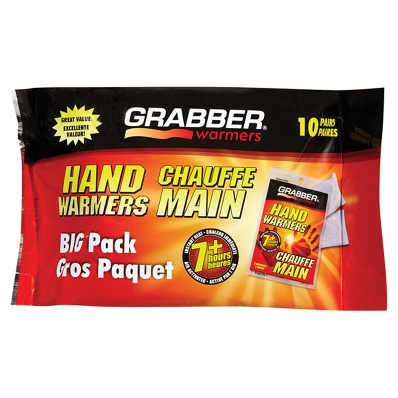 Grabber réchauffe mains paquet de 10  Bas