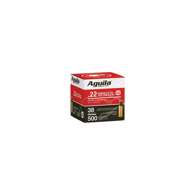 Aguila Super Extra 22 lr 38 Gr CPHP 500 pack - Aguila - sporteque.ca Aguila Super Extra 22 lr 38 Gr CPHP 500 pack - Aguila - sporteque.ca