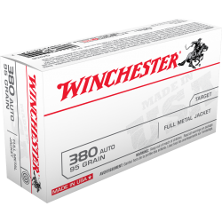 Winchester USA 380 auto 95 gr FMJ Winchester Ammunition Munitions