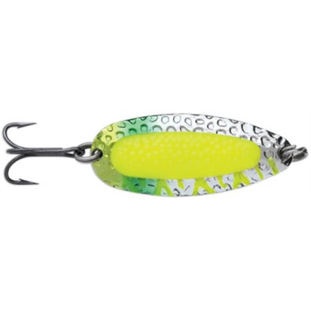 Blue Fox Pixee Cucchiaio Pesca 1/2 Oz – Colore Fluorescente Chartreuse UV (340) – Con Gancio Triplo E Siwash - 3