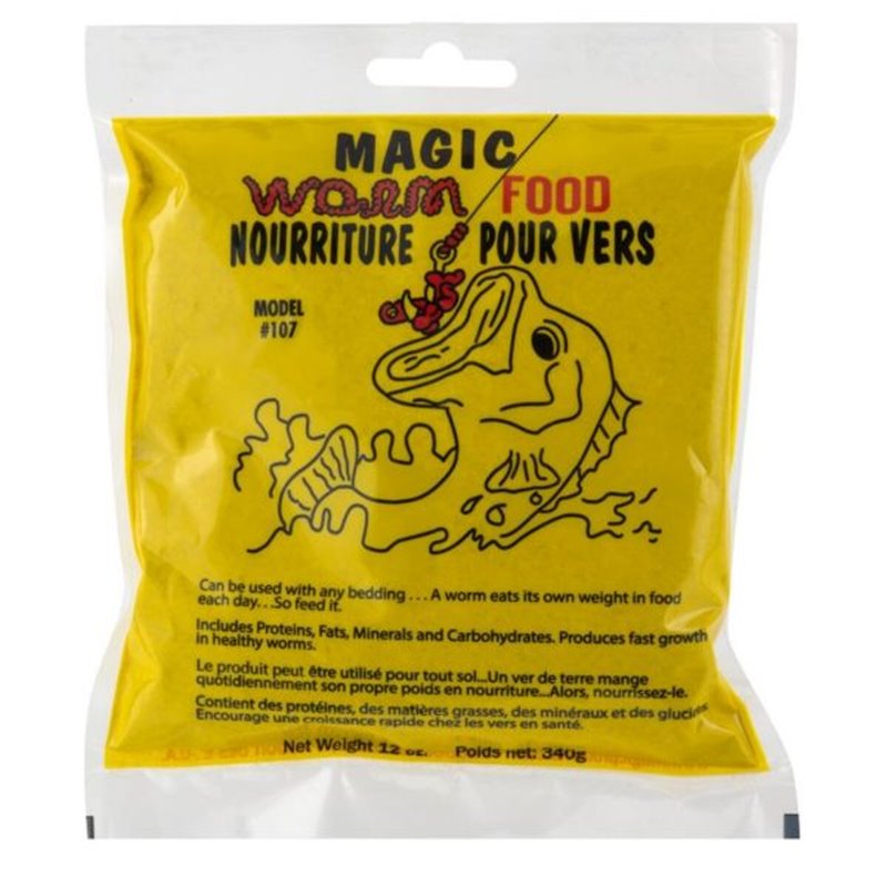 Magic 107 Worm Food 12 oz bgs  Fishing