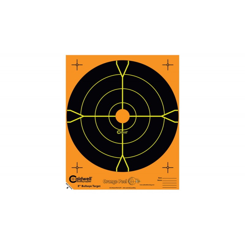 Caldwell Orange Peel 8" Bullseye - 5 sheets Caldwell shooting supplies Targets