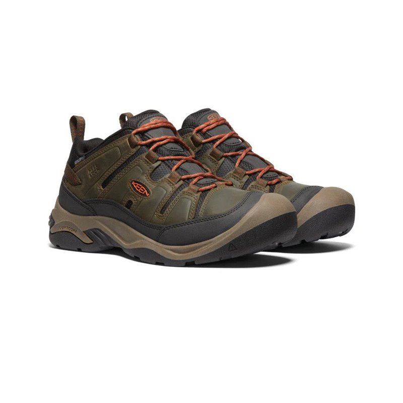 Keen Circadia WP M-Black olive/potters clay KEEN Hiking Shoes & Boots