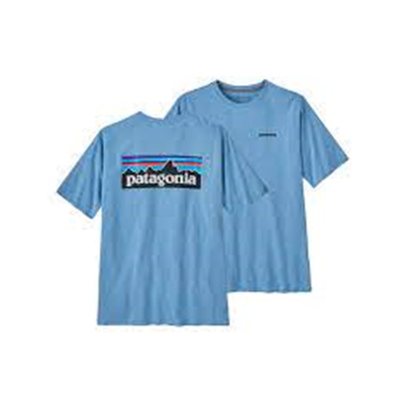 Patagonia M's P-6 logo Respo Tee Lago Blue