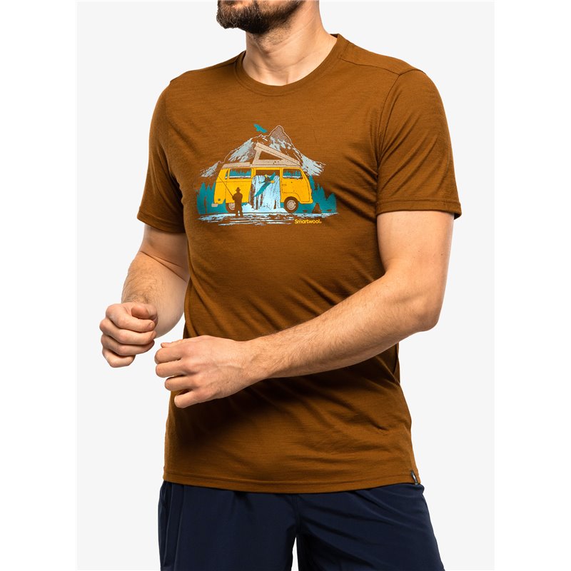 Smartwool Rvr van sport graphic s/s fox brown Smartwool Tops