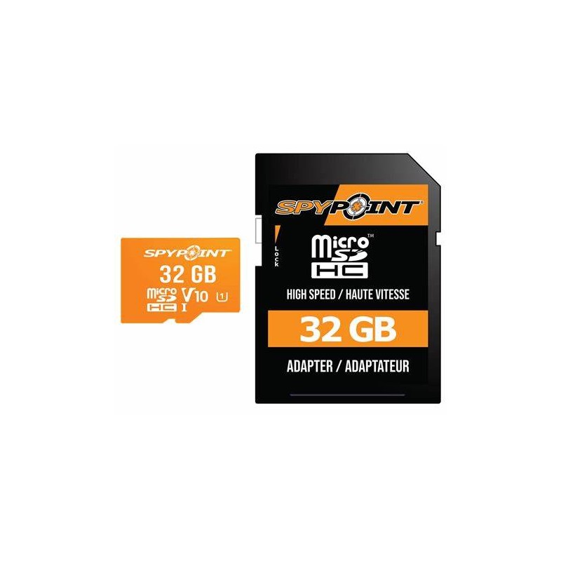 Spy Point Carte SD & Micro SD 32 Go Spy Point (GG telecom) Caméra de surveillance de chasse