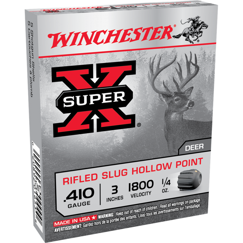 Win Super X 410 Ga 3'' Slug Winchester Ammunition Slug & Buckshot