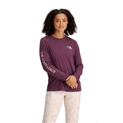 North Face W L/S Sleeve Hit Graphic Tee Boysenberry 