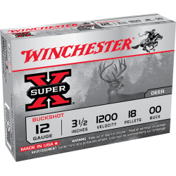 Win Super X 12 Ga 3.5'' 00 Buck Winchester Ammunition Slug & Buckshot