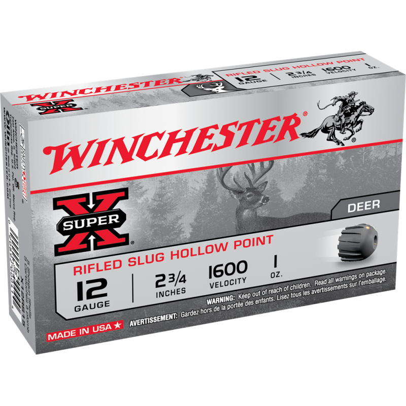 Win Super X 12 Ga 2 3/4'' Slug Winchester Ammunition Slug & Buckshot
