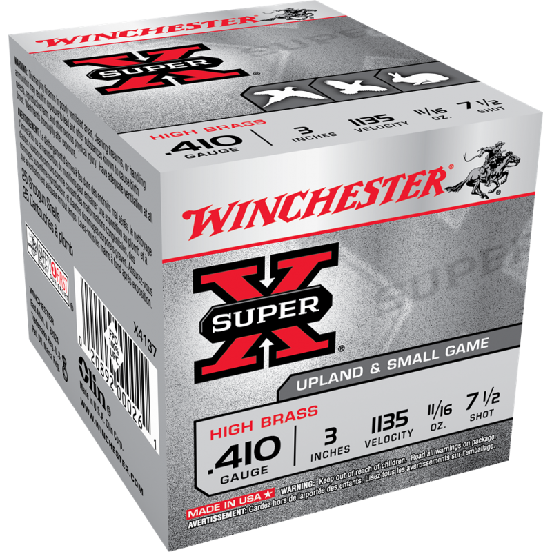 Winchester Upland Load 410 Ga 3'' 11/16 oz 7.5 Max 2 par Client Winchester Ammunition Target & Hunting Lead