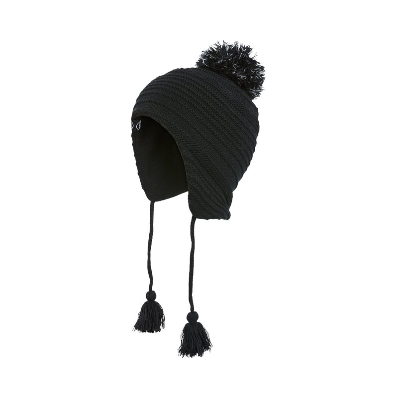 KOMBI-THE REFLECTIVE POMPOM JR HAT BLACK-OS Kombi Hats