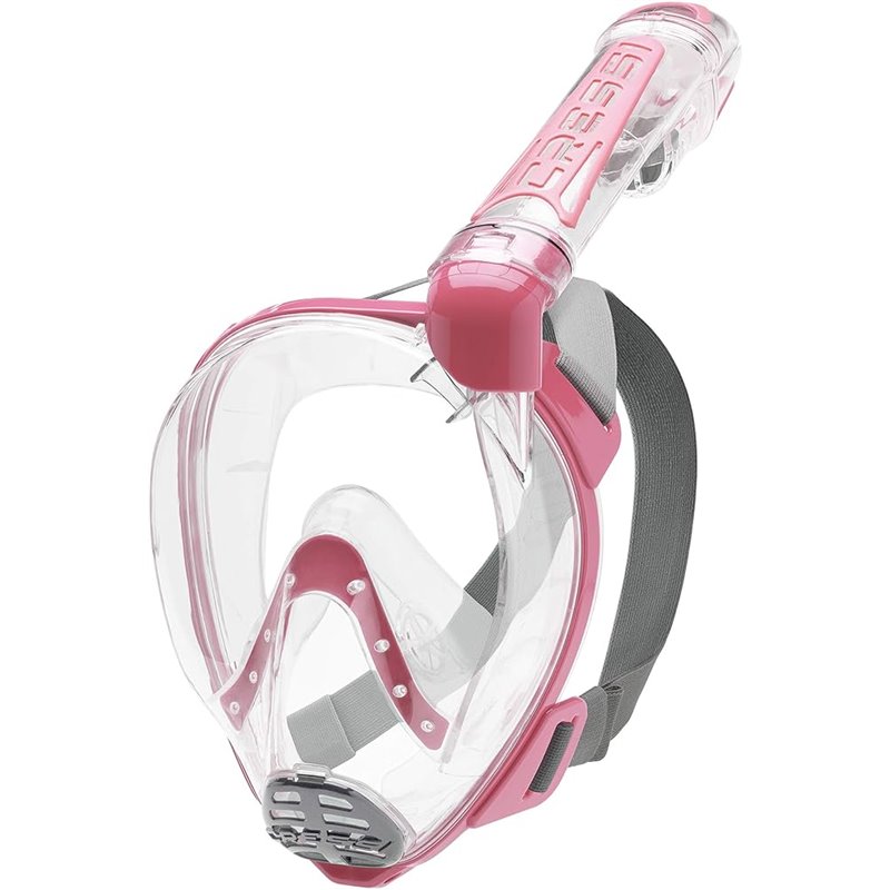 Cressi Duke Dry Clear trans pink S/M Cressi Ensemble masque et tuba