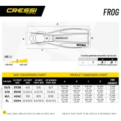 Cressi Frog Palmes Noir et Rouge Cressi Palmes