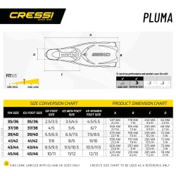 Cressi Pluma snorkeling fins Cressi Fins