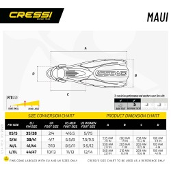 Cressi Maui Black/blue Cressi Palmes