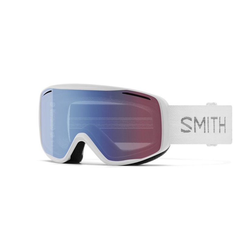 Smith Rally White Chunky Knit Blue Sensor Mirror Smith Lunettes de ski alpin