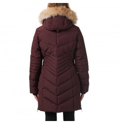 Pajar Queens Manteau Pour Femmes Real Fur Trim Red/Crystal - Pajar - sporteque.ca