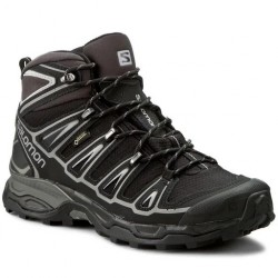 SALOMON X ULTRA MID 2 GTX BLACK/BLACK/ALU Salomon Hiking Shoes & Boots