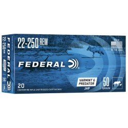 Federal 22-250 Rem 50gr JHP Federal ( American Eagle) Federal