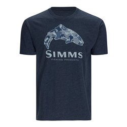Simms M's Trout Regiment Camo Fill T-Shirt Navy