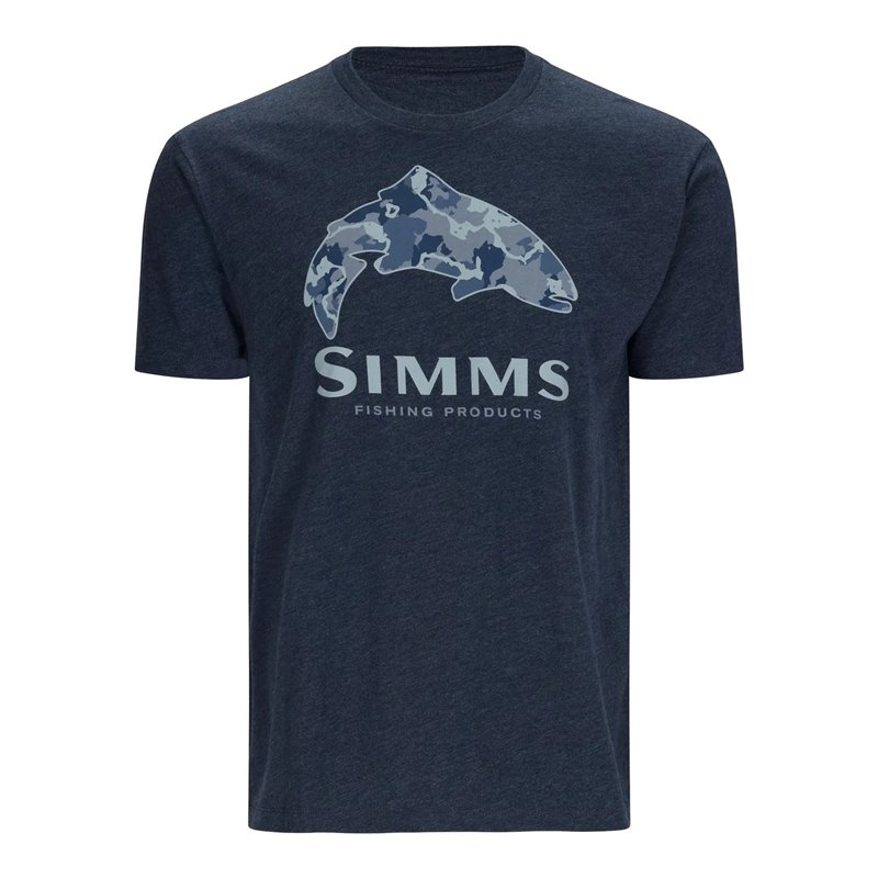 Simms M's Trout Regiment Camo Fill T-Shirt Navy