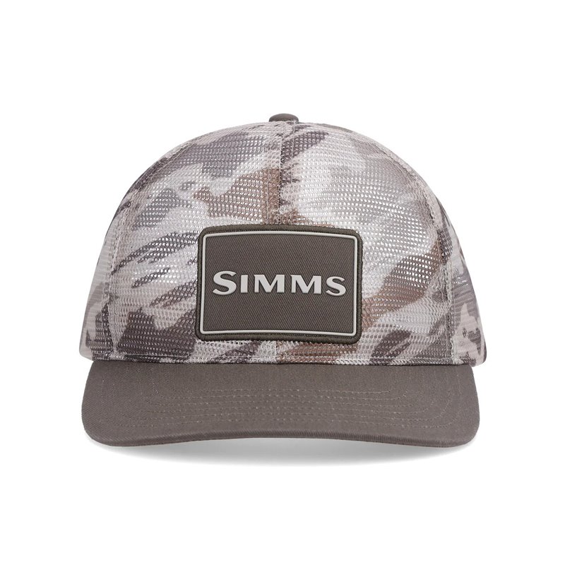 Simms Mesh All-Over Trucker Ghost Camo Stone