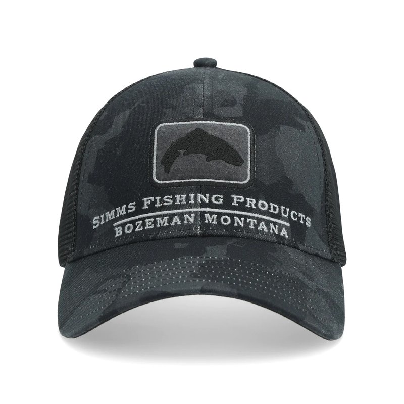 Simms Trout Icon Trucker Regiment Camo Carbon