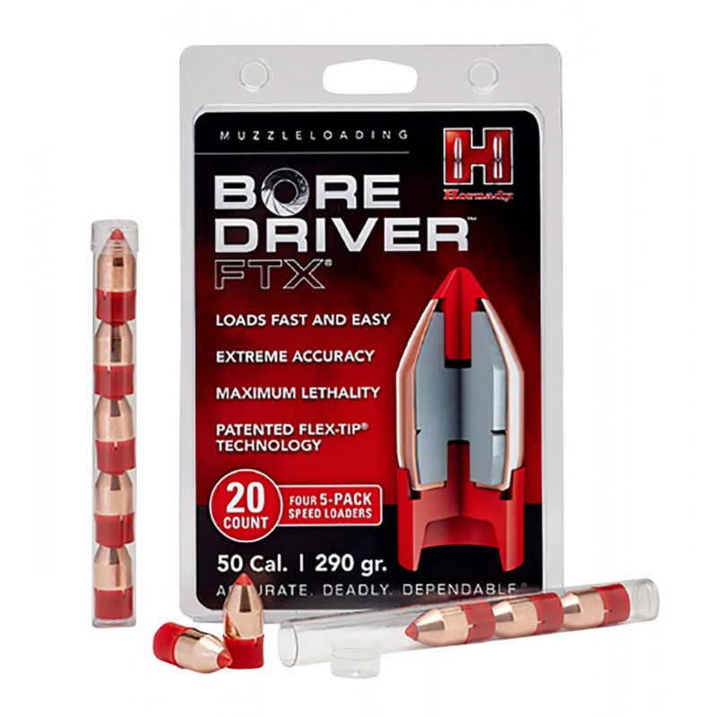 Hornady Bore Driver Cal .50 290gr FTX Hornady Chargement par la bouche