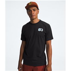 North Face M s/s Brand Proud Tee Tnf Black/Barely Blue