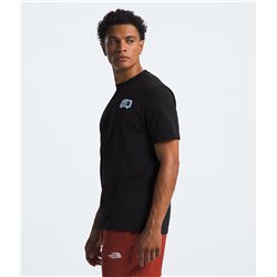 North Face M s/s Brand Proud Tee Tnf Black/Barely Blue