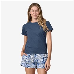 Patagonia W's P-6 logo Respon Tee Utility Blue Patagonia Tops