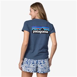 Patagonia W's P-6 logo Respon Tee Utility Blue Patagonia Tops