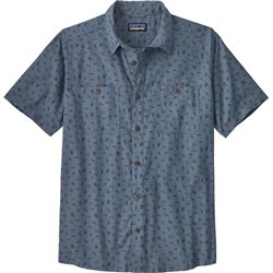 Patagonia M's Back Step Shirt Tiny Islands Utility Blue Patagonia Tops