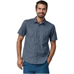 Patagonia M's Back Step Shirt Tiny Islands Utility Blue