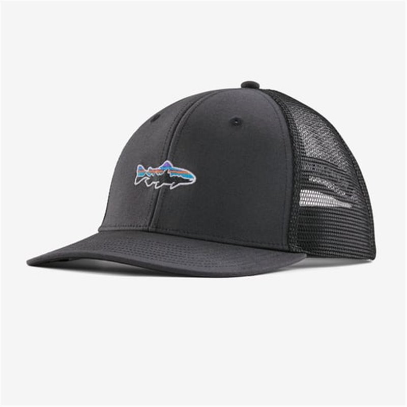 Patagonia Stand Up Trout Trucker Hat Black - ALL Patagonia Hats