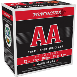 Winchester AA 12 Ga 1 1/8 oz 8 Winchester Ammunition Target & Hunting Lead