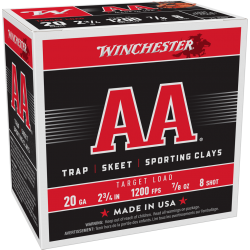 Winchester AA 20 Ga 7/8 oz 8 Winchester Ammunition Target & Hunting Lead
