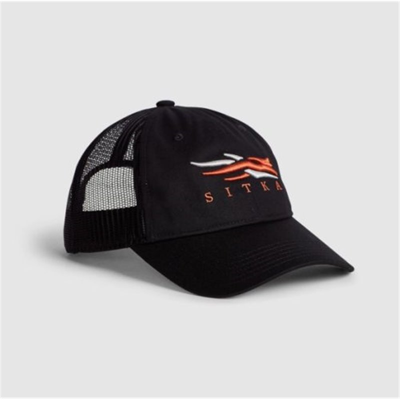 Sitka icon Lo Pro Trucker Black Fits All Sitka Hats